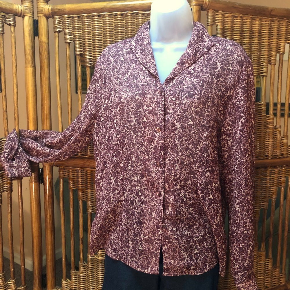 Sheer plum vintage top